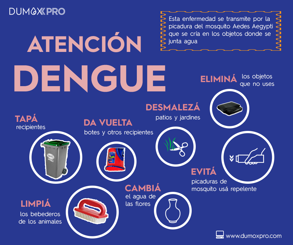 prisión Saturar No puedo leer ni escribir 4 útiles de la limpieza para prevenir el dengue - DUMOX PRO | Higiene  institucional