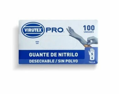 Guantes de nitrilo sin polvo azul