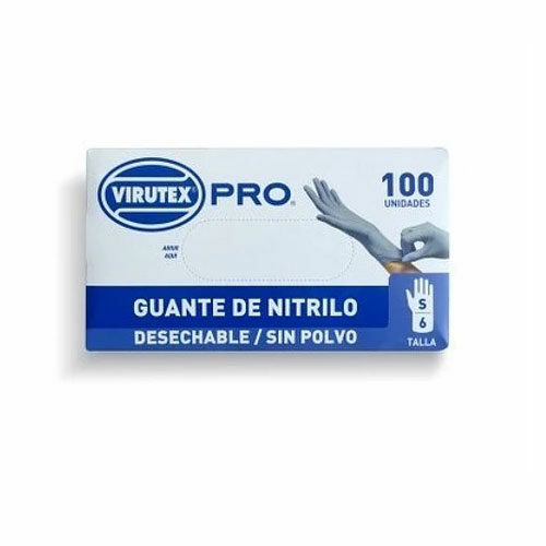 Guantes de nitrilo sin polvo azul