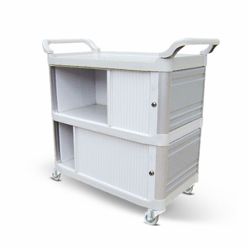 Carro Housekeeping Extra Triplex - Cerrado y con puertas