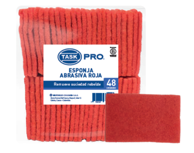 Fibra abrasiva roja