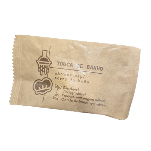 Gorro de ducha en sobre kraft